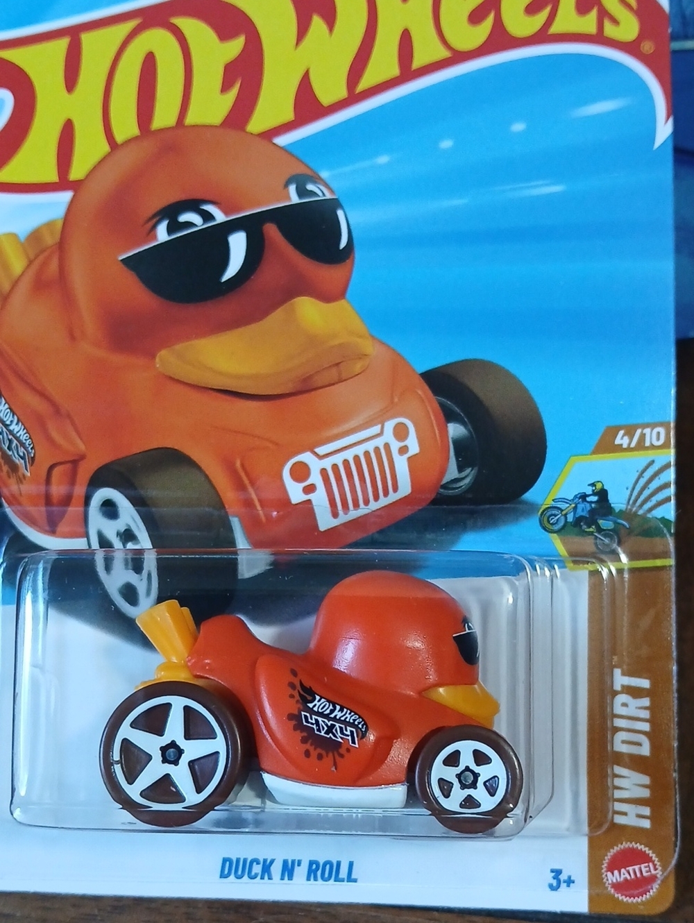Mattel Hot Wheels Duck N' Roll Orange and Yellow Toy Car